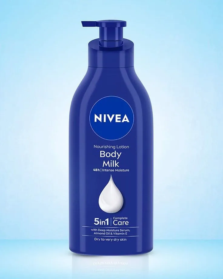 Nivea Intensive Moisture 48H Body Milk 5 in 1 Complete Care Lotion for Dry to Very Dry Skin 550ml