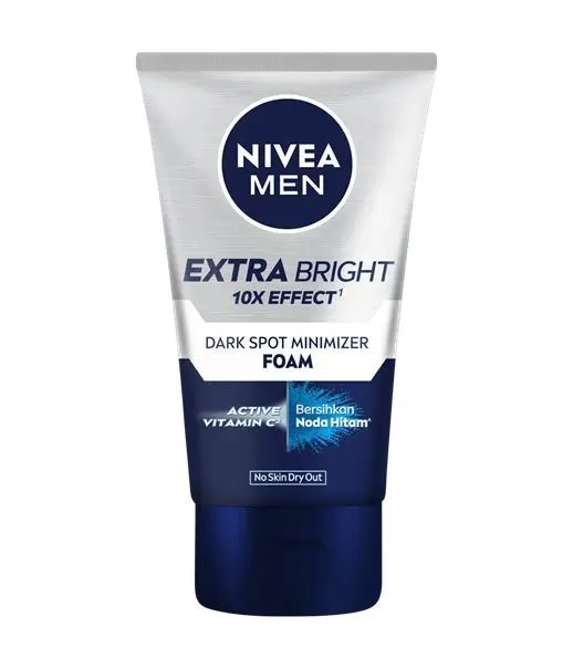 Nivea Men Extra Bright 10X Effect Brightening Foam 100gm