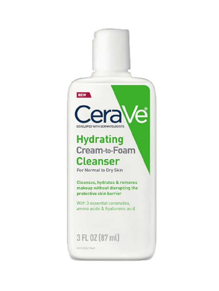 CeraVe Hydrating Cream to Foam Cleanser For Normal to Dry Skin Size 87ml