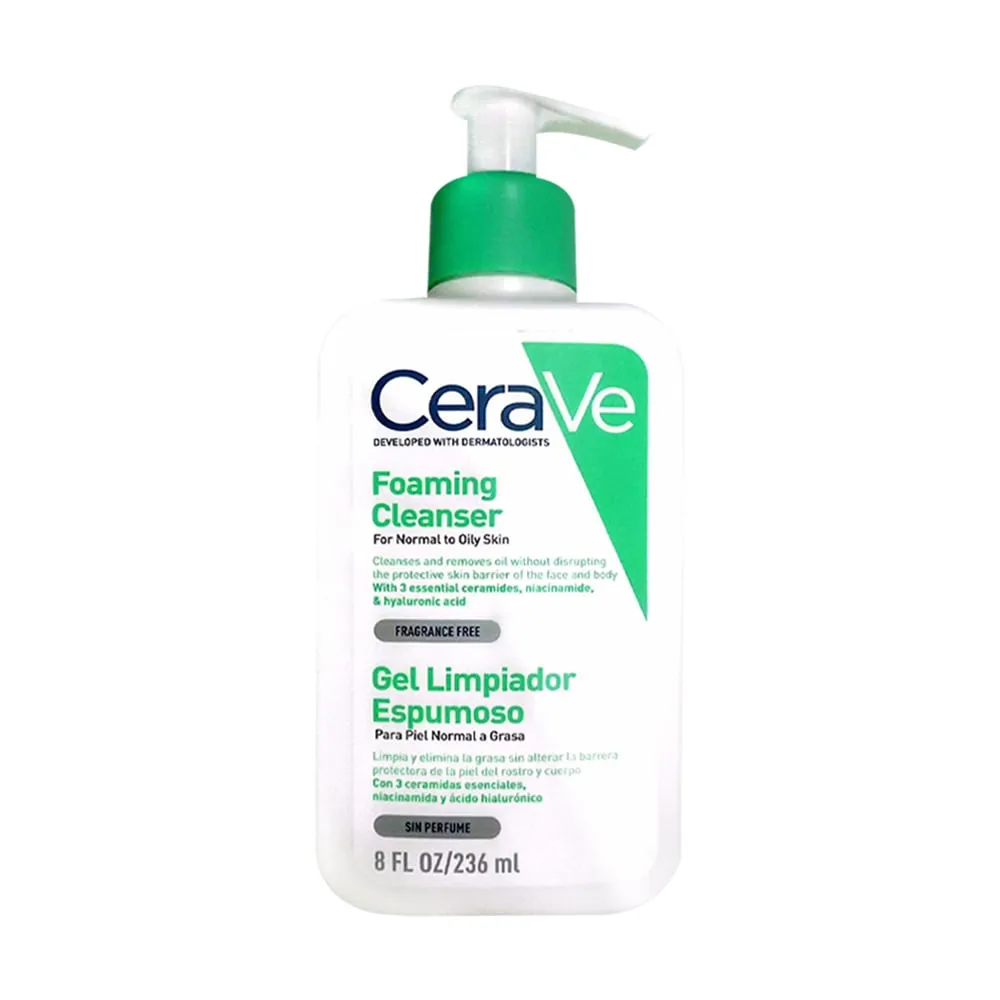 Cerave Foaming Cleanser For Normal To Oily Skin Size: 236ml