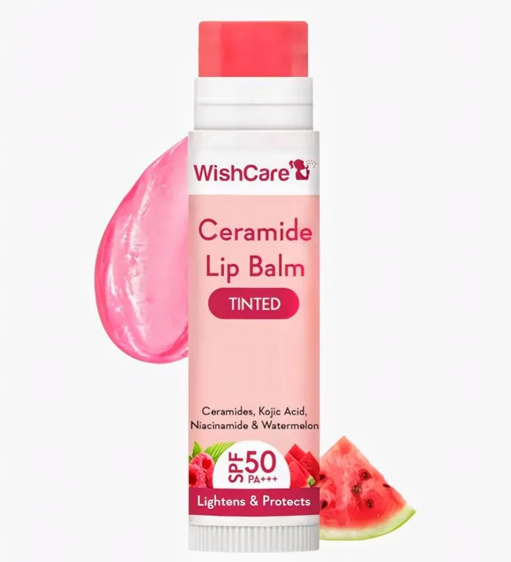 WishCare Ceramide Lip Balm with SPF 50 PA+++ (Tinted) Size: 5gm