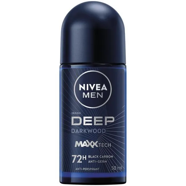 Nivea Men Deep Darkwood Powered by Maxxtech Formula Deodorant Roll On 50ml