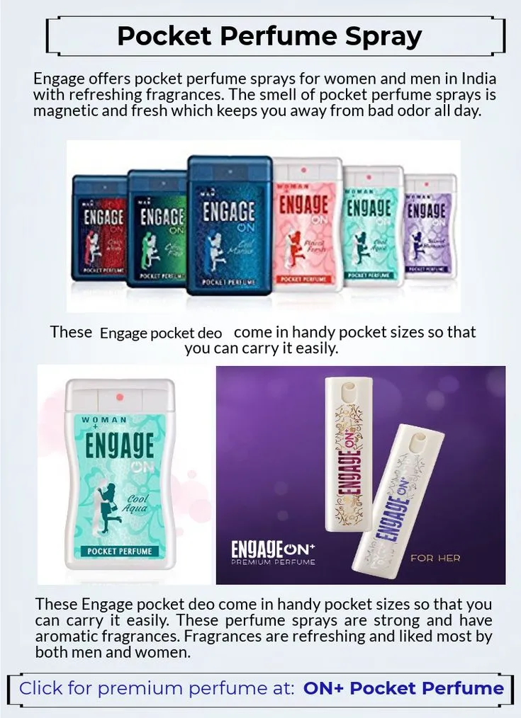 Engage On Cool Aqua Pocket Perfume For Woman- 17ml